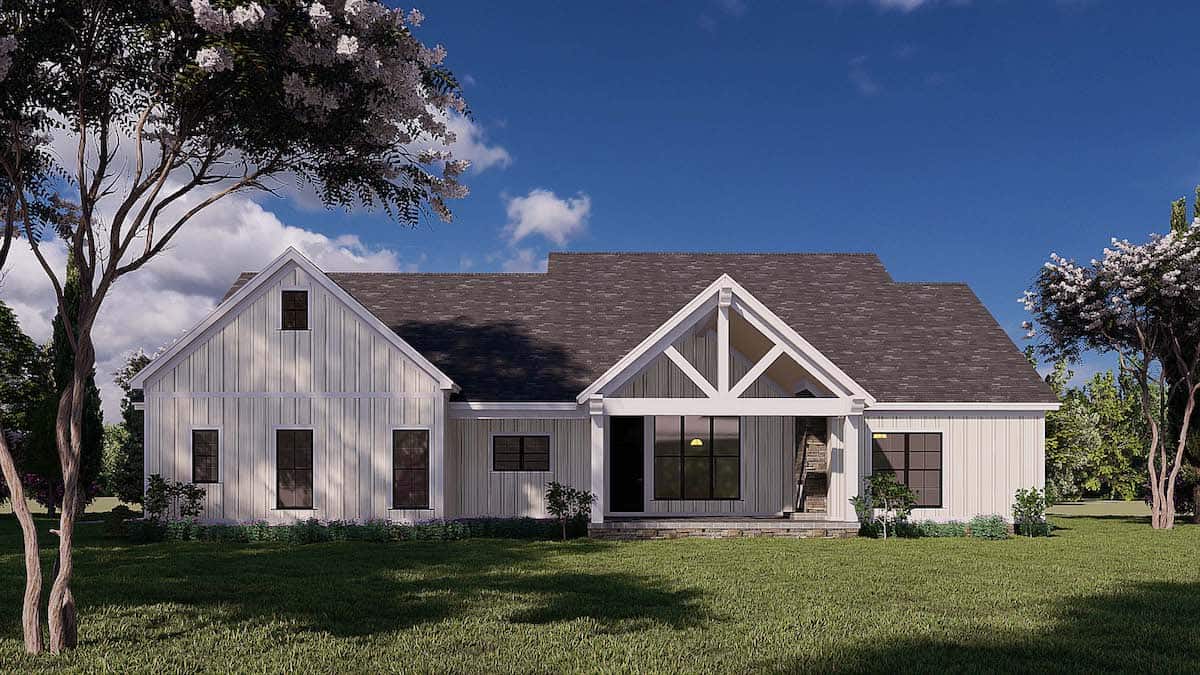 Rear View of this 3-Bedroom, 2343 Sq Ft Plan - 193-1177