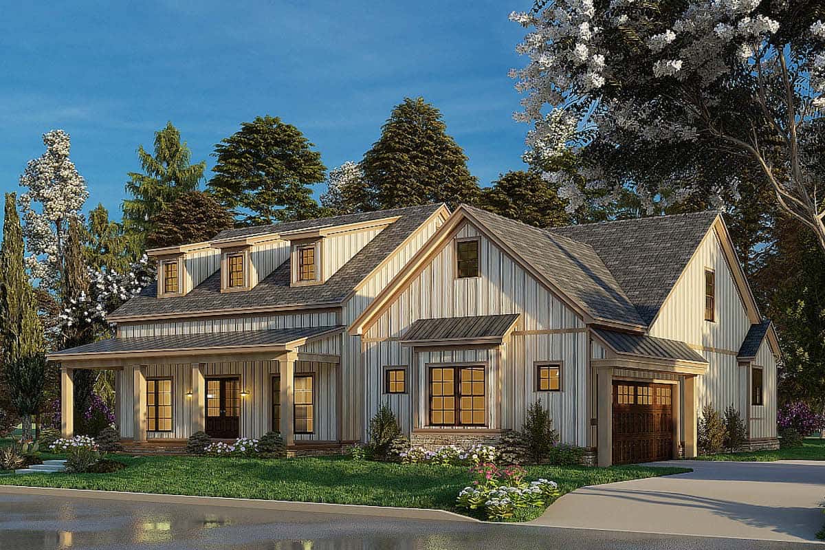 Right Side View of this 3-Bedroom, 2343 Sq Ft Plan - 193-1177