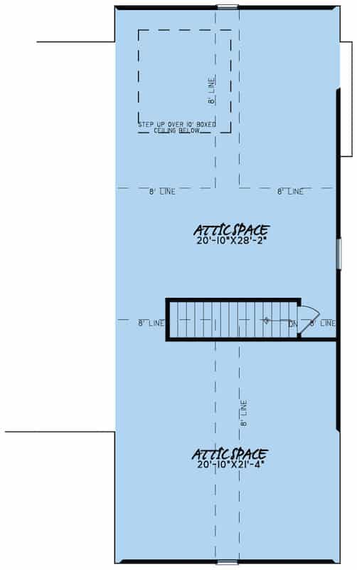 Floor Plan Upper Level of Contemporary Plan #193-1177