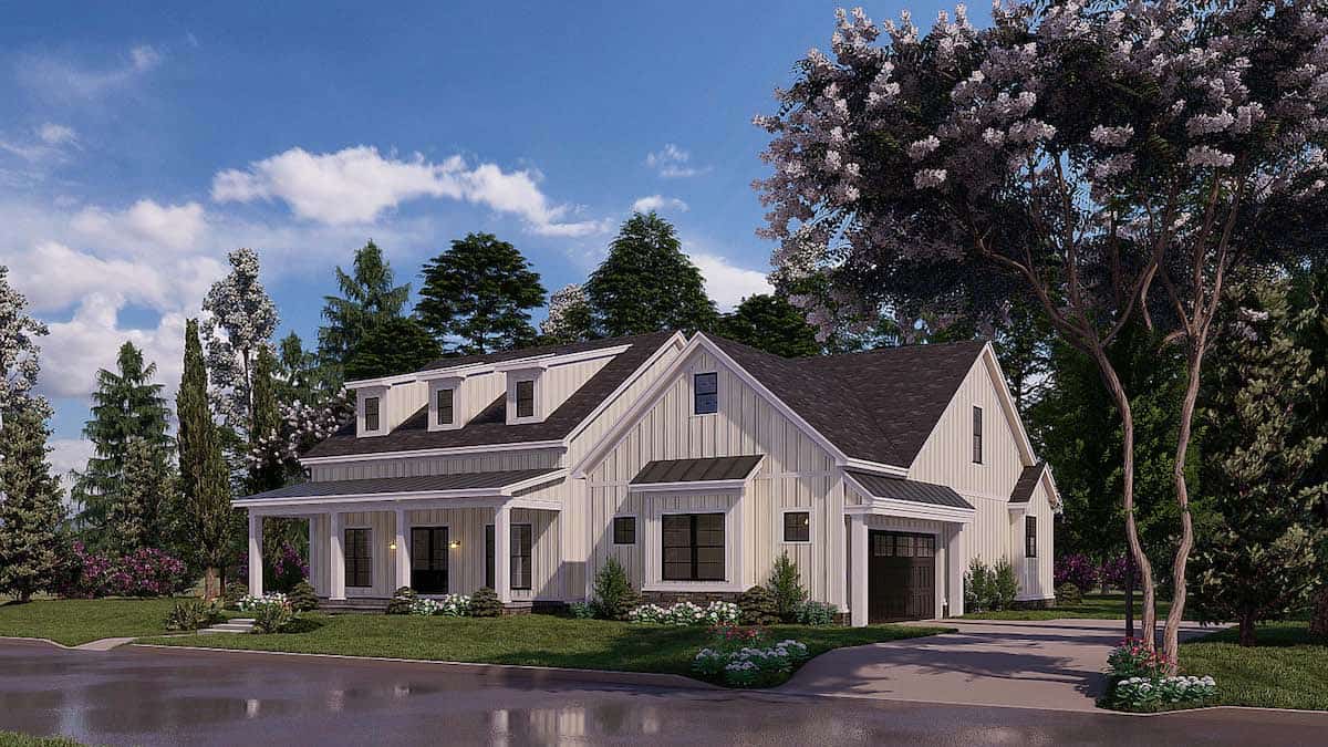 Right Side View of this 3-Bedroom, 2343 Sq Ft Plan - 193-1177
