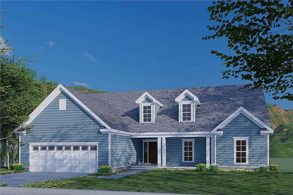 Front View of this 3-Bedroom, 2088 Sq Ft Plan - 193-1178