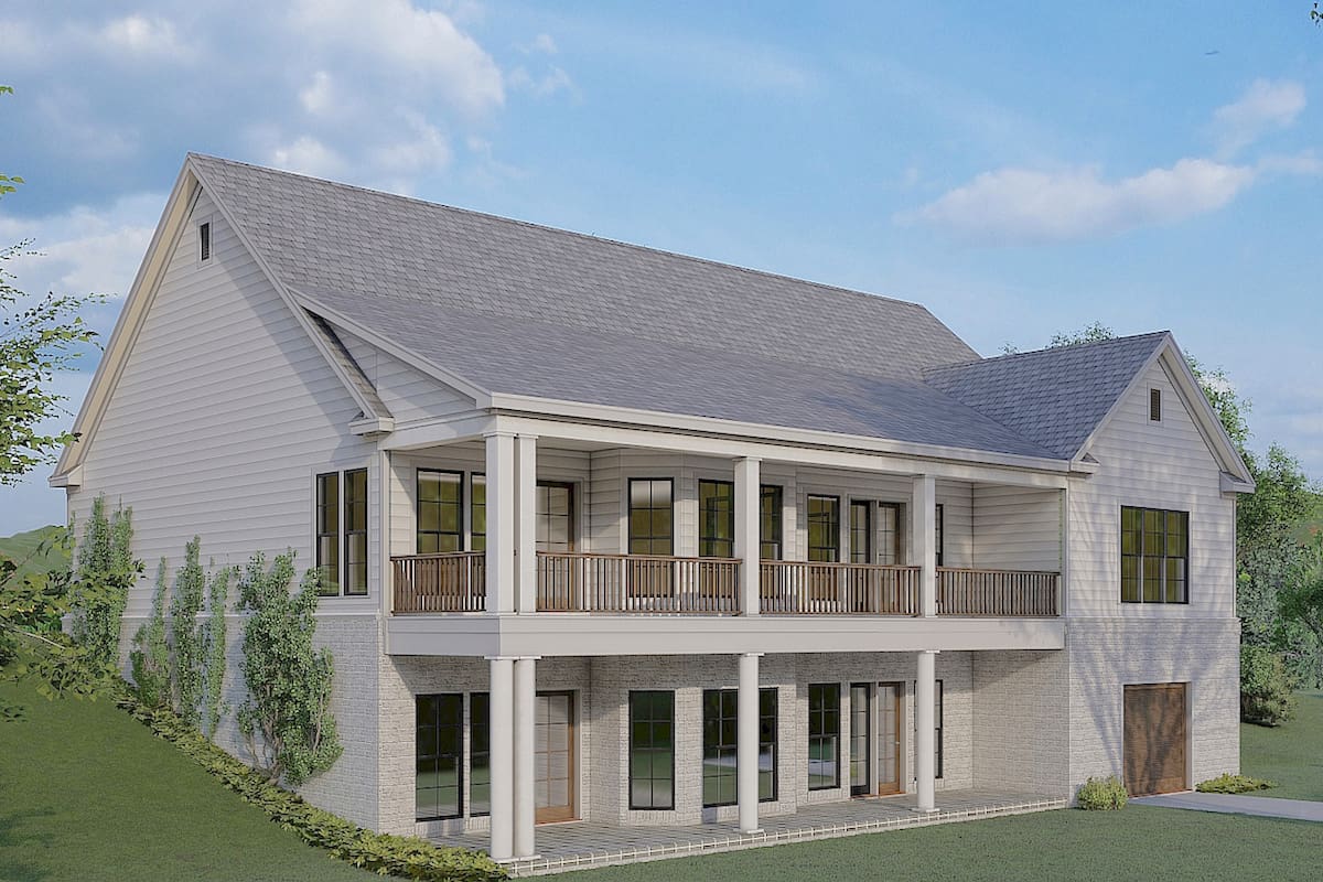 Rear View of this 3-Bedroom, 2088 Sq Ft Plan - 193-1178