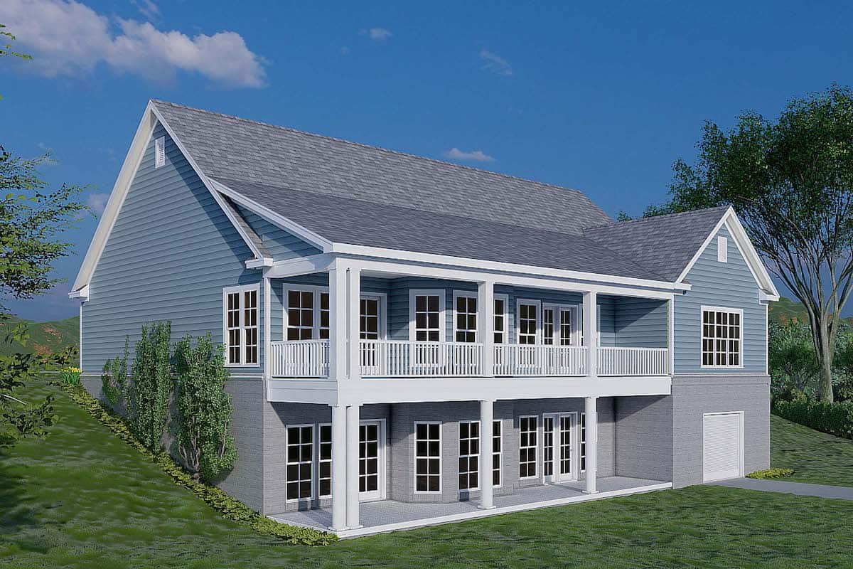 Rear View of this 3-Bedroom, 2088 Sq Ft Plan - 193-1178
