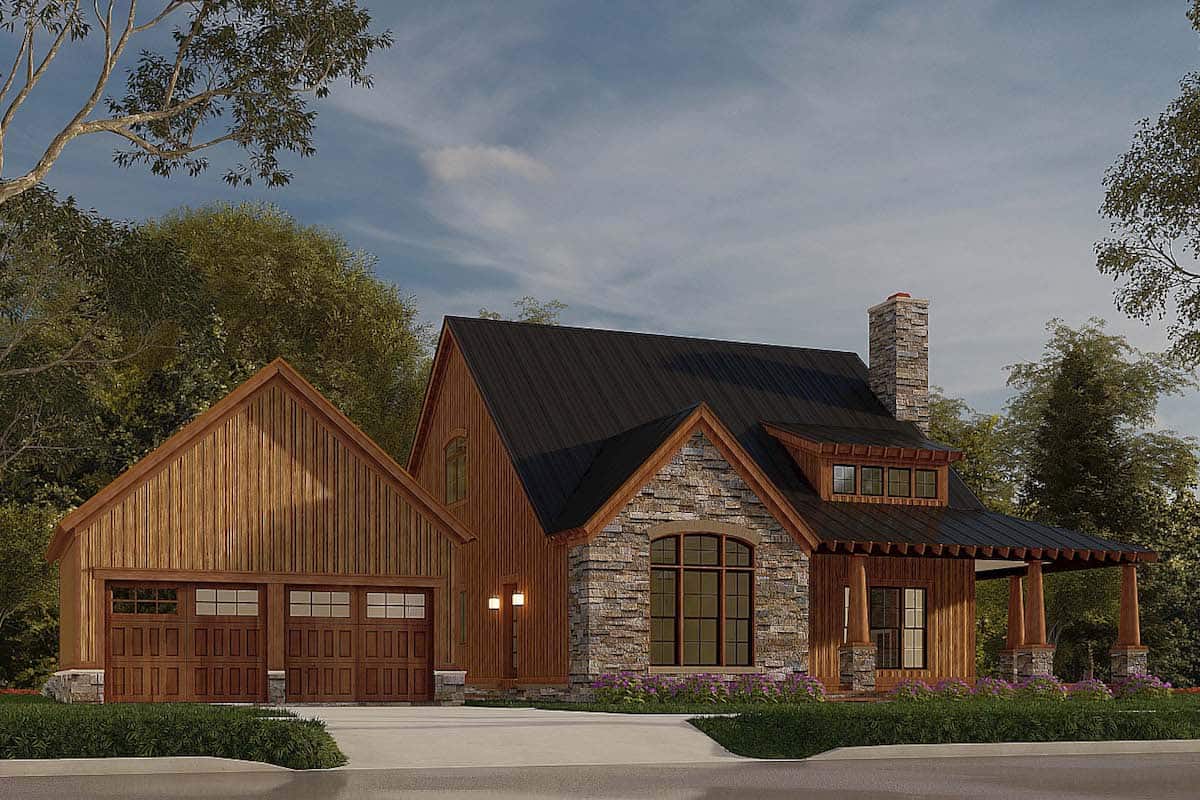 Front View of this 3-Bedroom, 2006 Sq Ft Plan - 193-1179