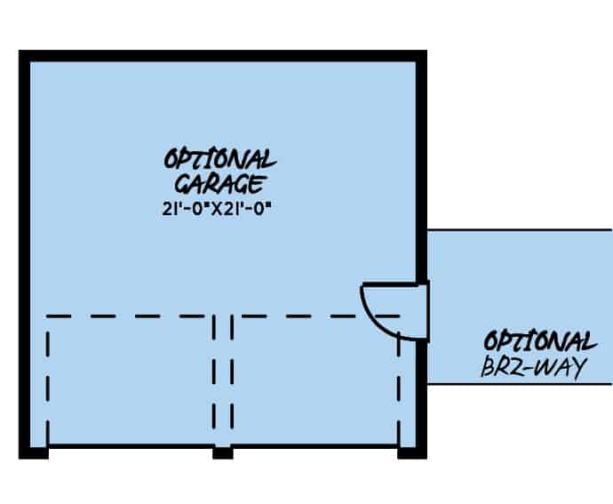 Floor Plan Garage of European Plan #193-1179