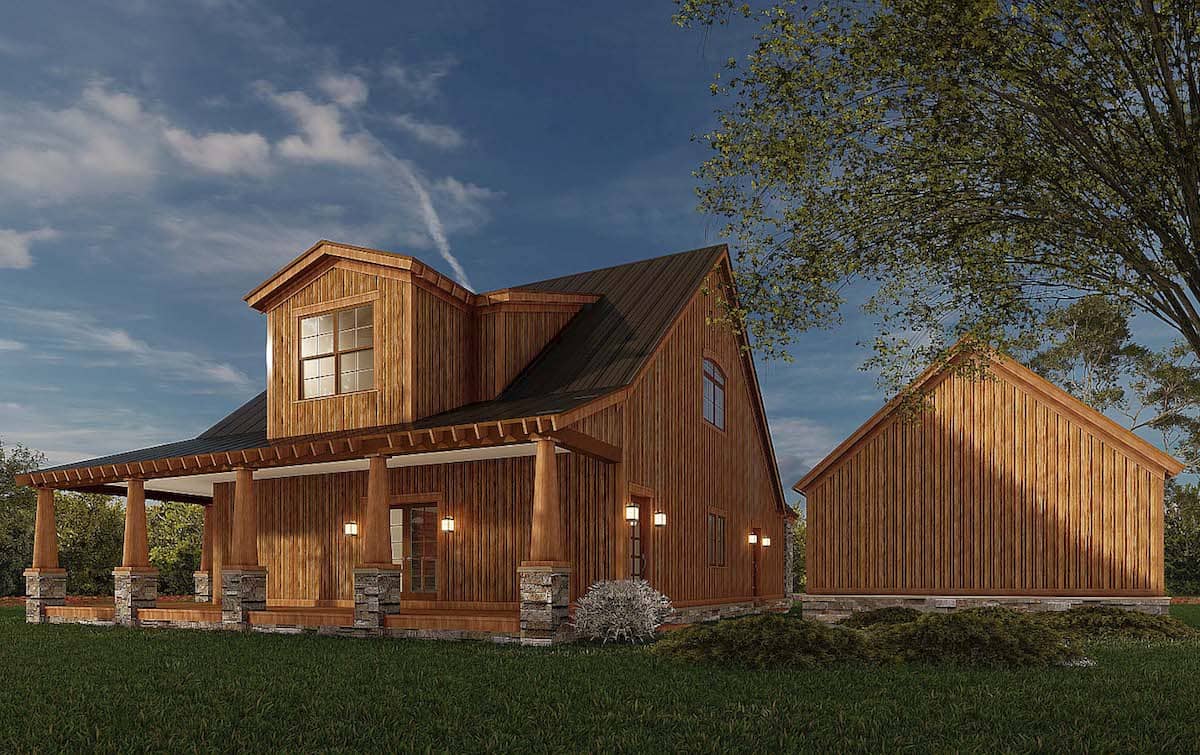 Rear View of this 3-Bedroom, 2006 Sq Ft Plan - 193-1179