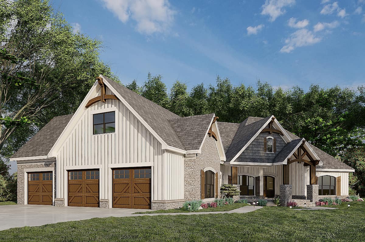 Left Side View of this 3-Bedroom, 2085 Sq Ft Plan - 193-1180