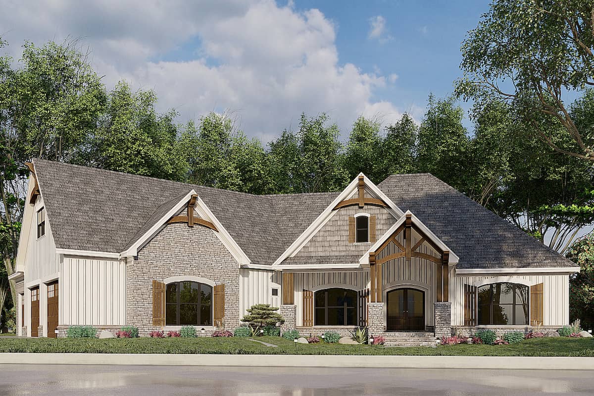 Front View of this 3-Bedroom, 2085 Sq Ft Plan - 193-1180