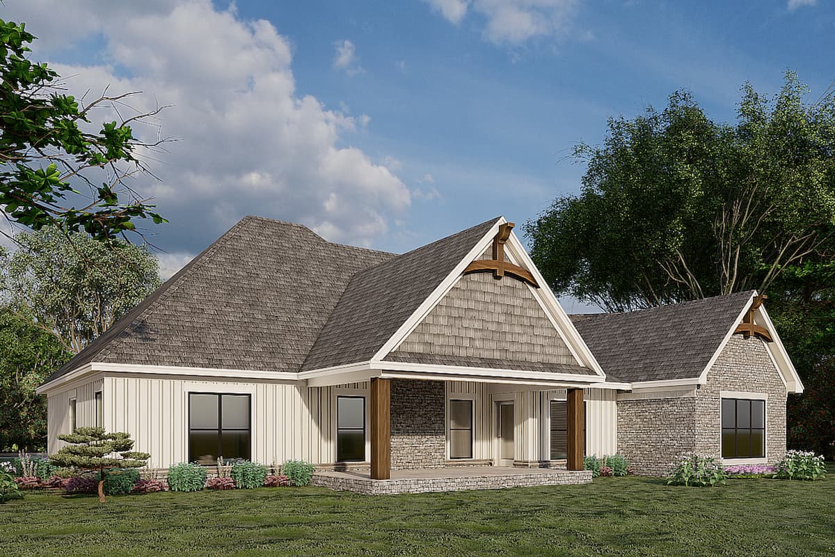 Rear View of this 3-Bedroom, 2085 Sq Ft Plan - 193-1180