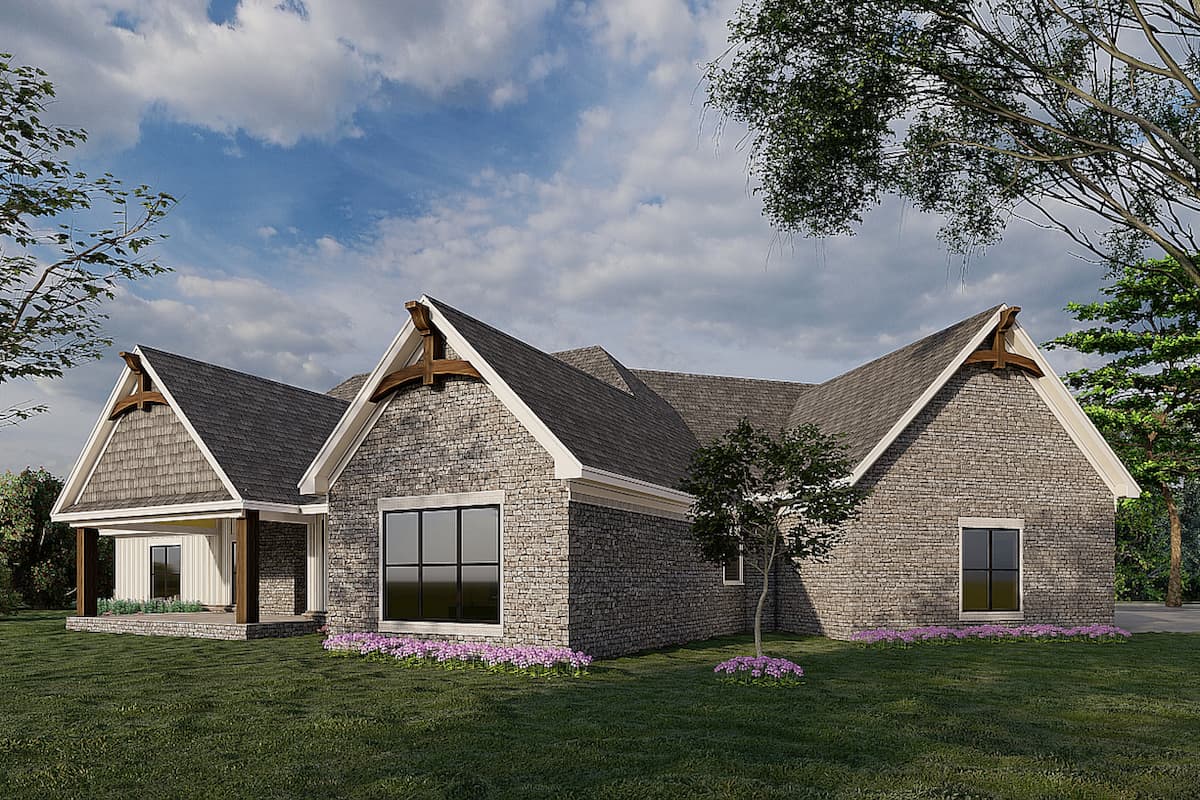 Rear View of this 3-Bedroom, 2085 Sq Ft Plan - 193-1180