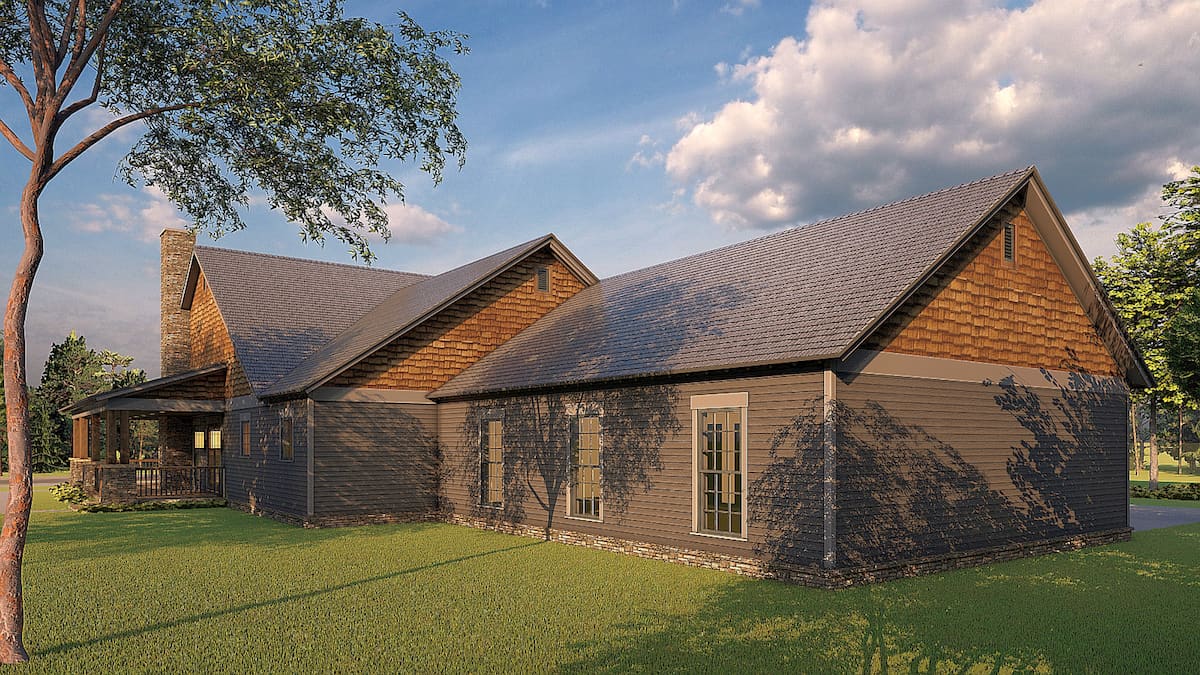 Rear View of this 2-Bedroom, 1805 Sq Ft Plan - 193-1181