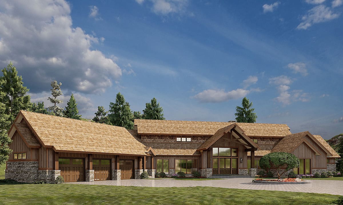 Front View of this 4-Bedroom, 6837 Sq Ft Plan - 193-1182