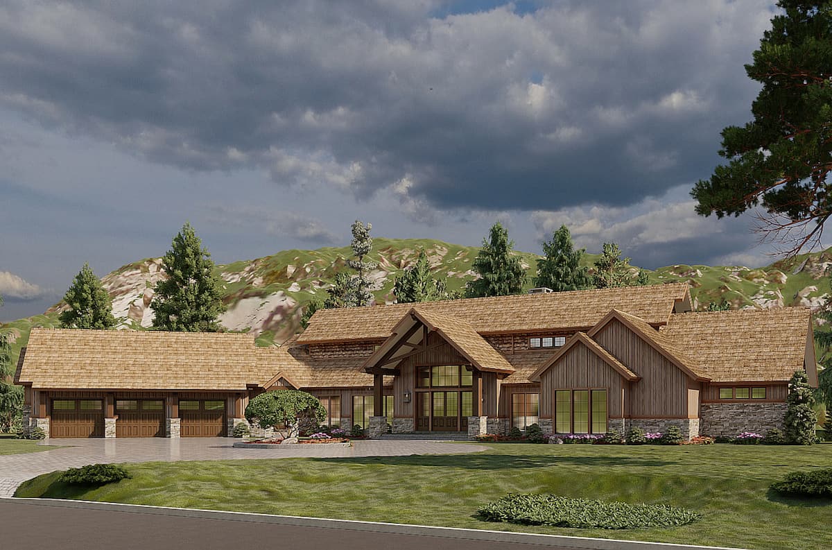 Craftsman style home (ThePlanCollection: Plan #193-1182)