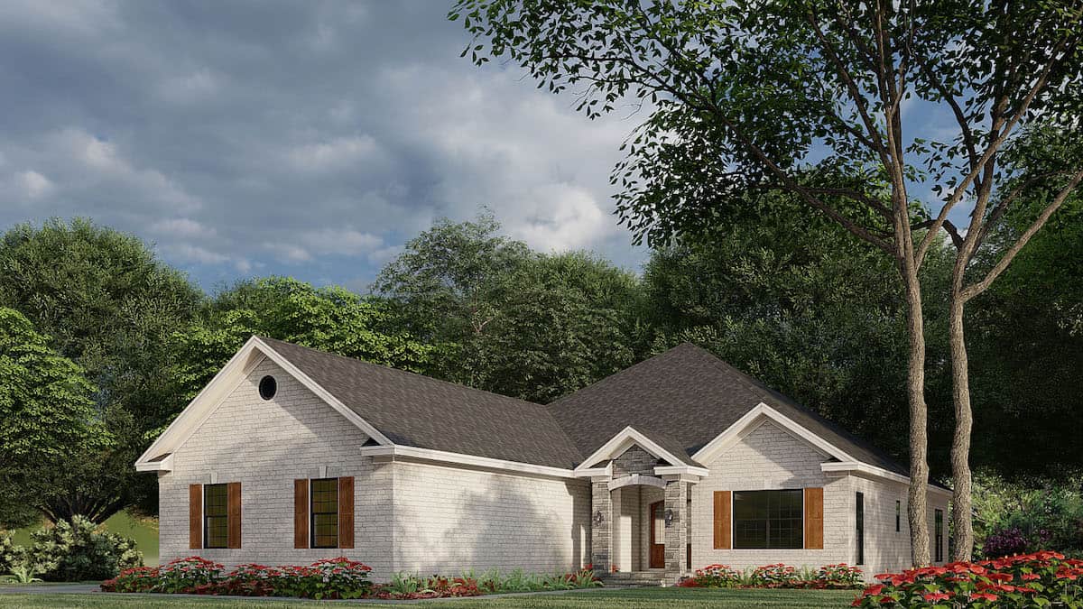 Right Side View of this 3-Bedroom, 2095 Sq Ft Plan - 193-1183