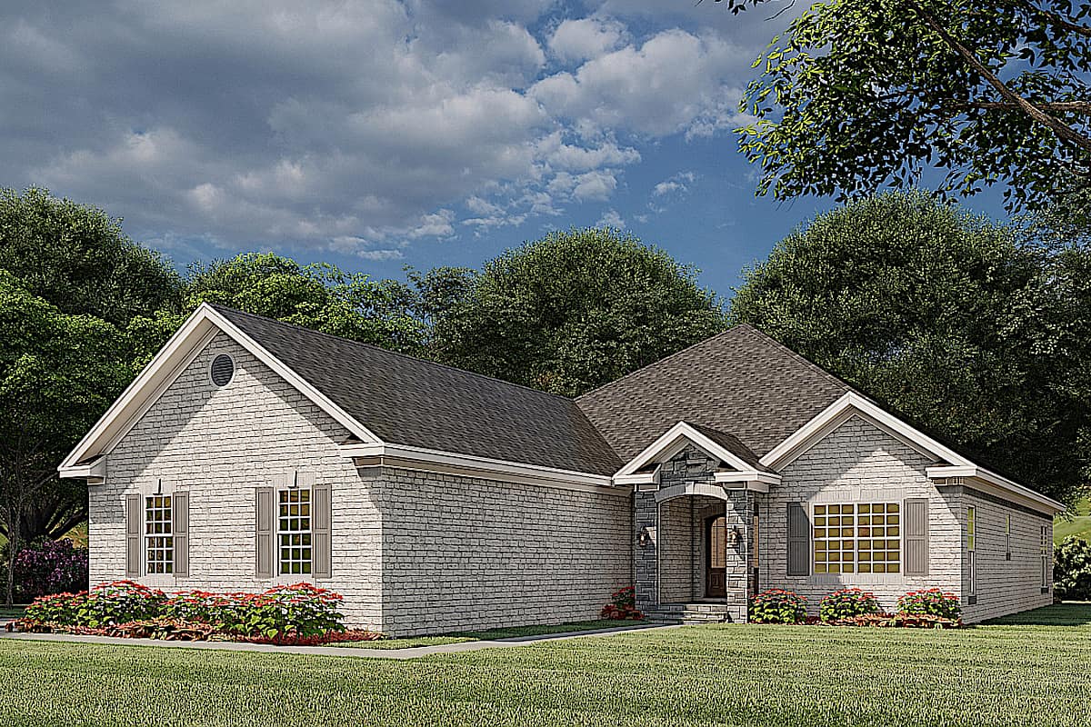 Right Side View of this 3-Bedroom, 2095 Sq Ft Plan - 193-1183