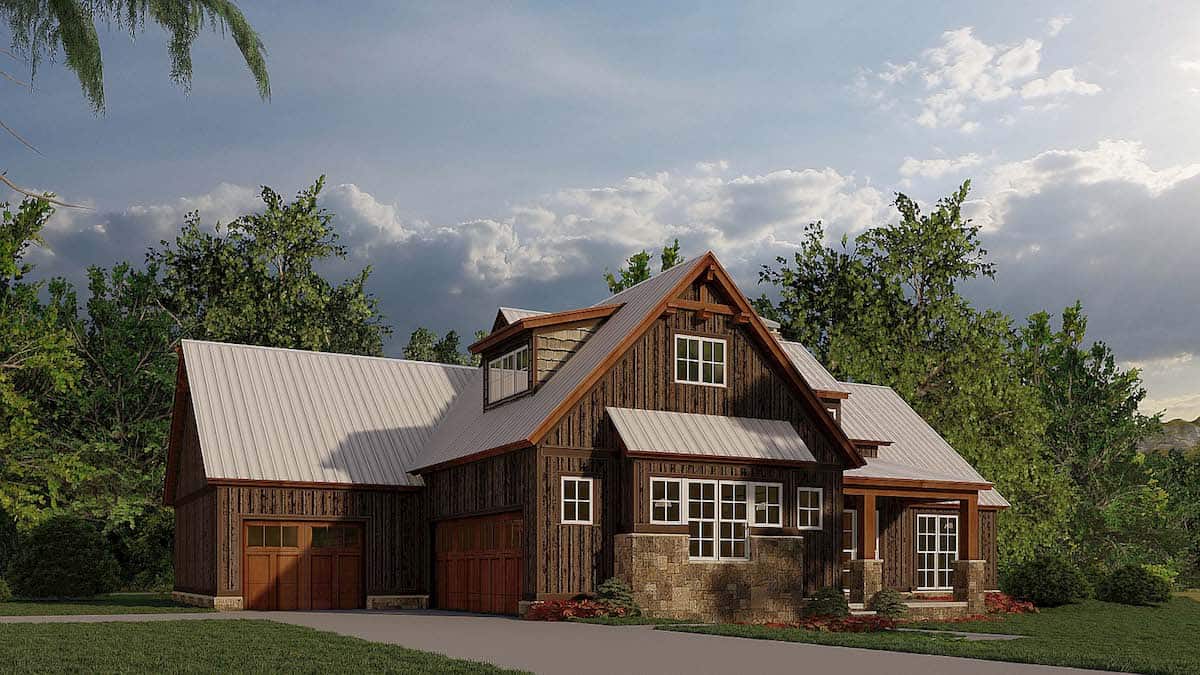 Left Side View of this 4-Bedroom, 2113 Sq Ft Plan - 193-1184