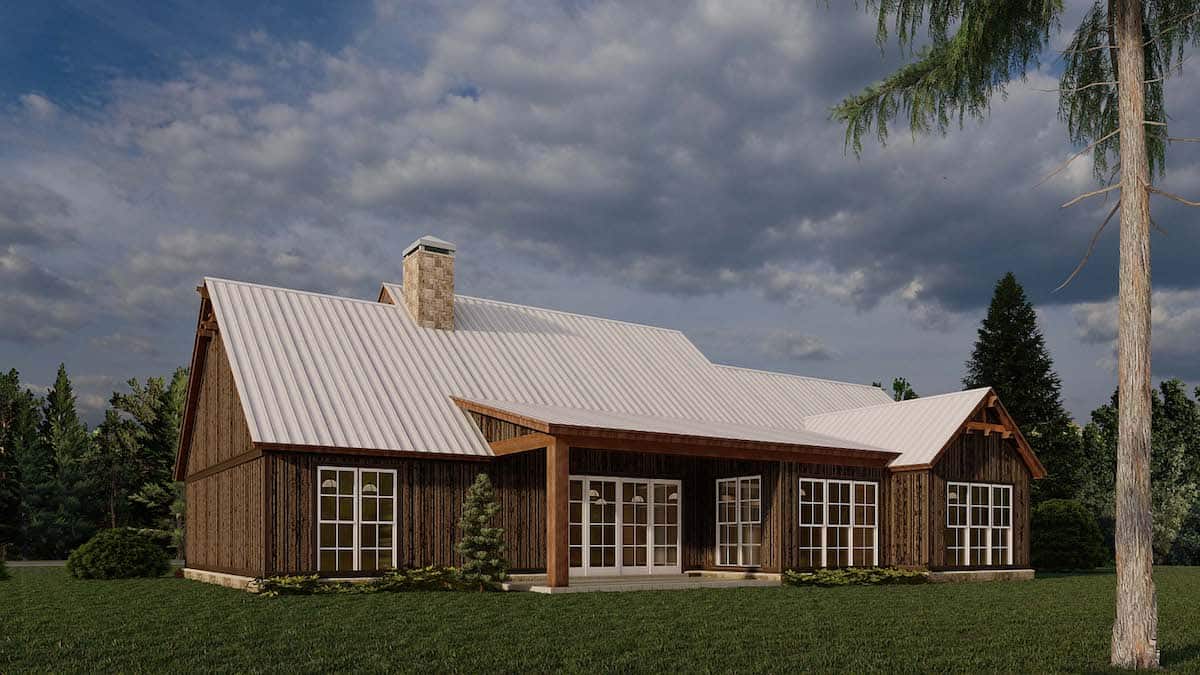 Rear View of this 4-Bedroom, 2113 Sq Ft Plan - 193-1184