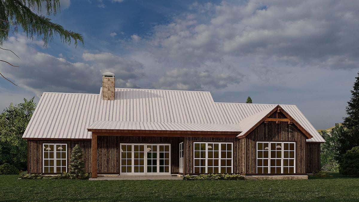 Rear View of this 4-Bedroom, 2113 Sq Ft Plan - 193-1184