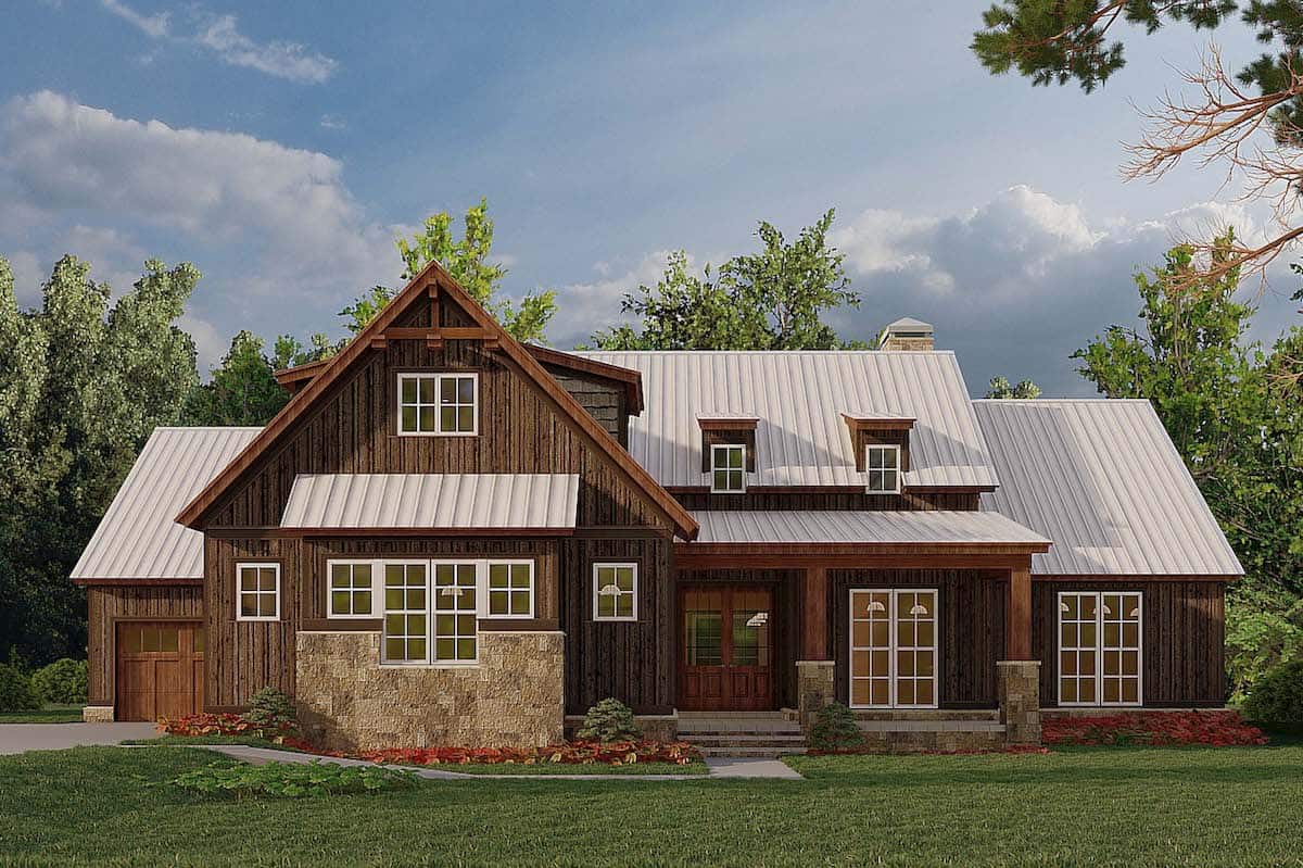 Country Ranch home (ThePlanCollection: Plan #193-1184)