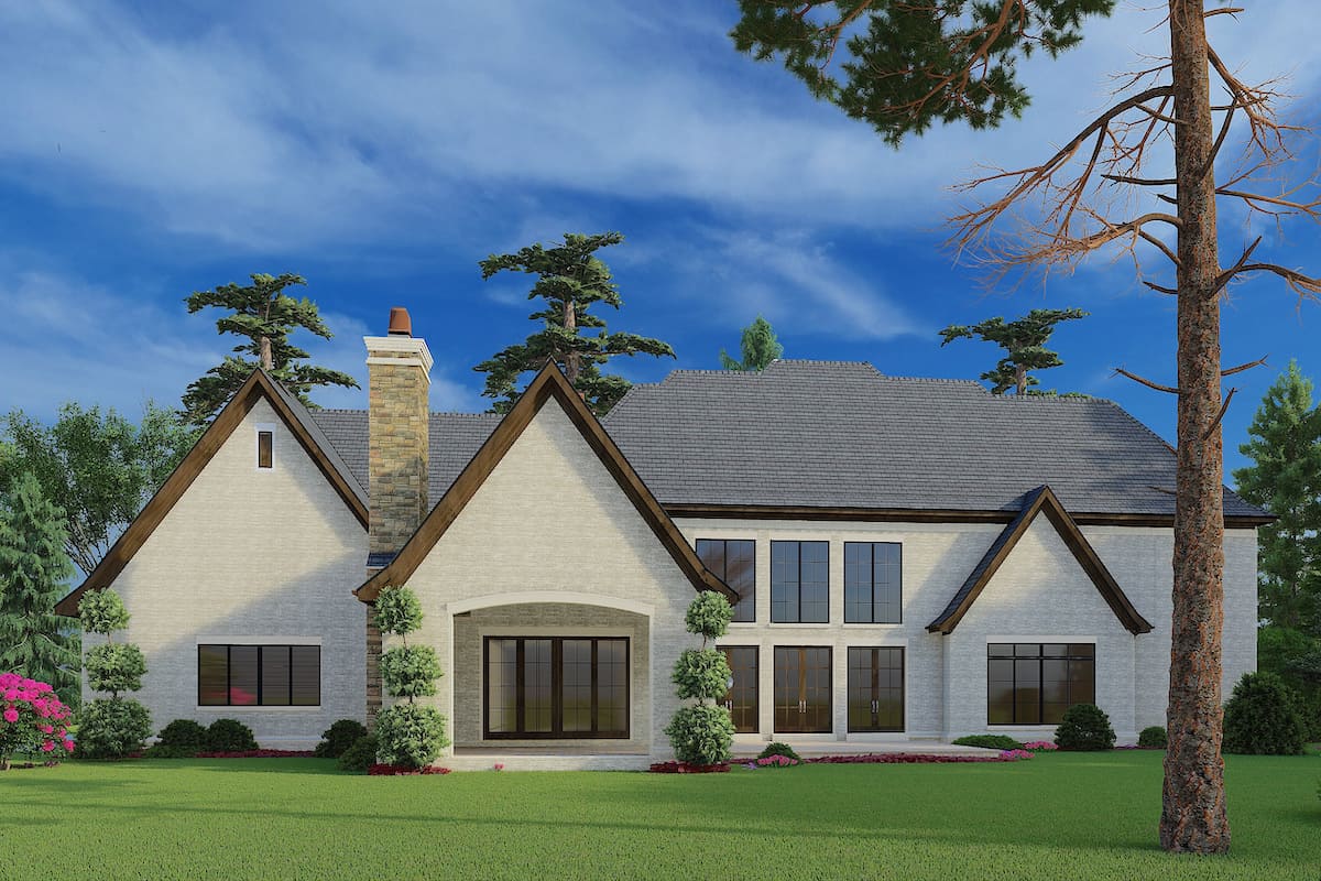 Rear View of this 5-Bedroom, 5813 Sq Ft Plan - 193-1186