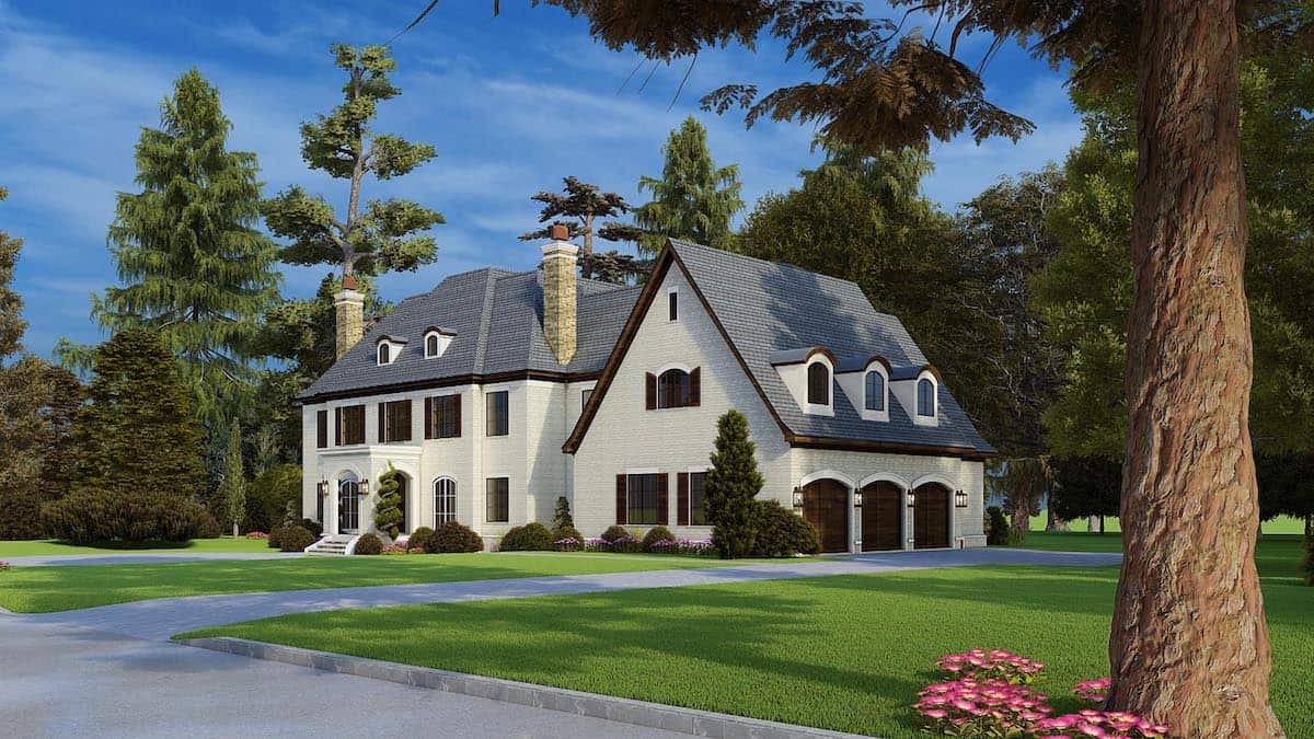 Right Side View of this 5-Bedroom, 5813 Sq Ft Plan - 193-1186