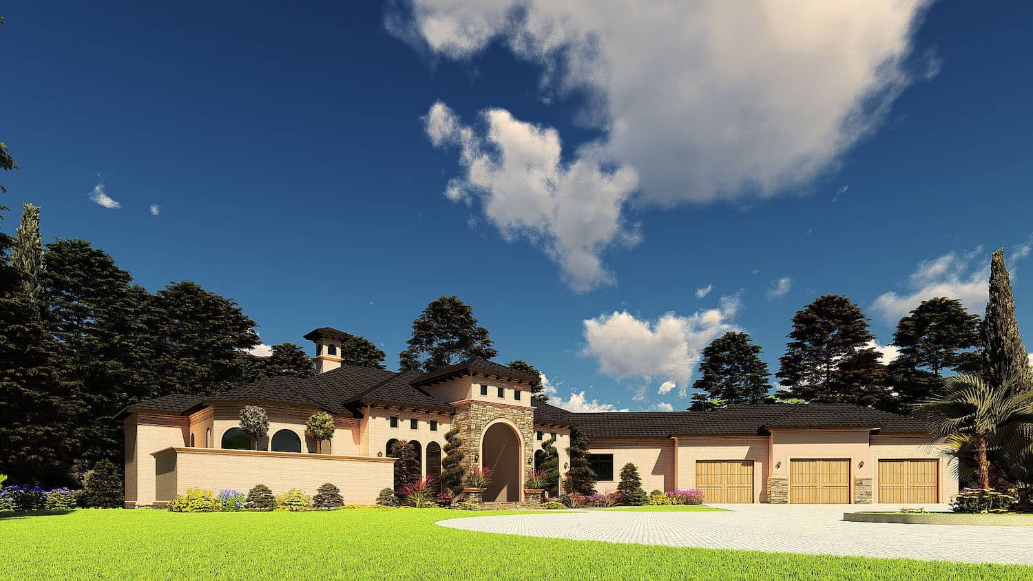 Left Side View of this 3-Bedroom, 2765 Sq Ft Plan - 193-1190