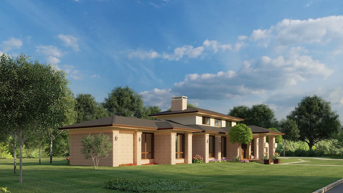 Left Side View of this 3-Bedroom, 3601 Sq Ft Plan - 193-1192