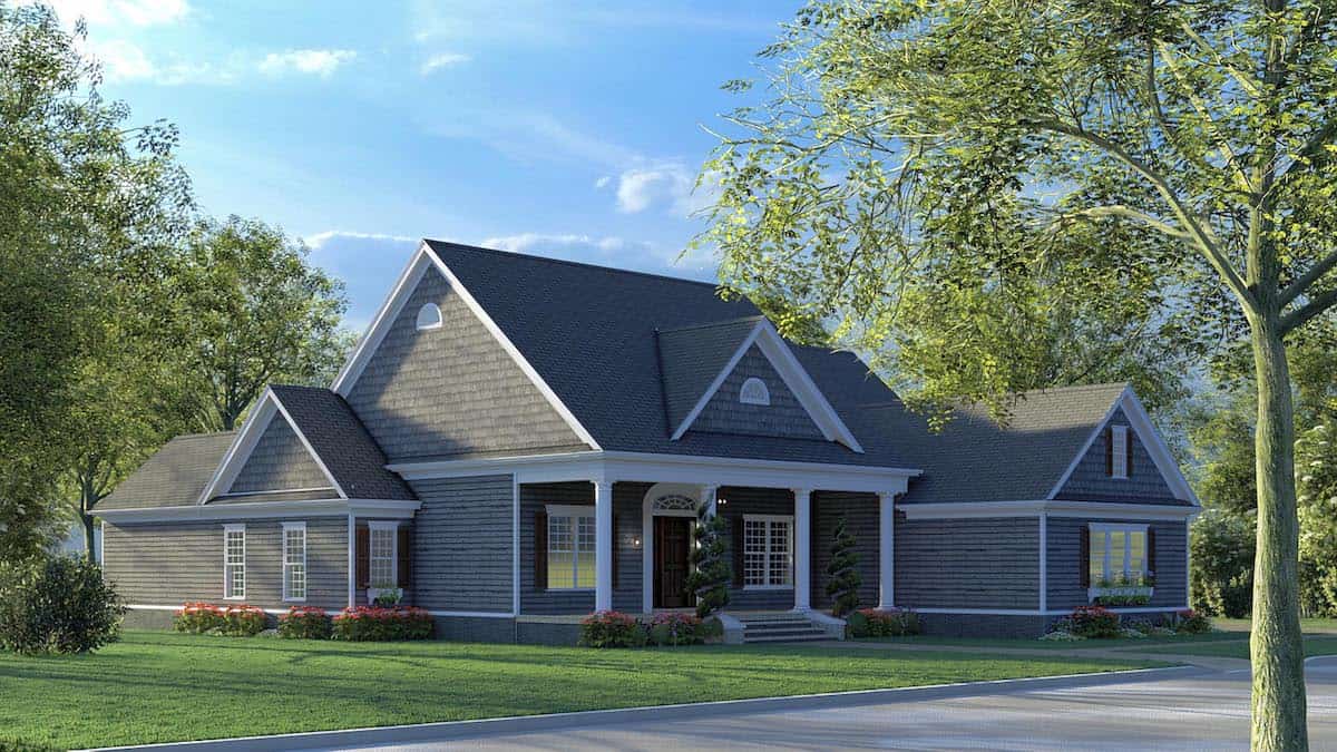 Left Side View of this 3-Bedroom, 2716 Sq Ft Plan - 193-1193