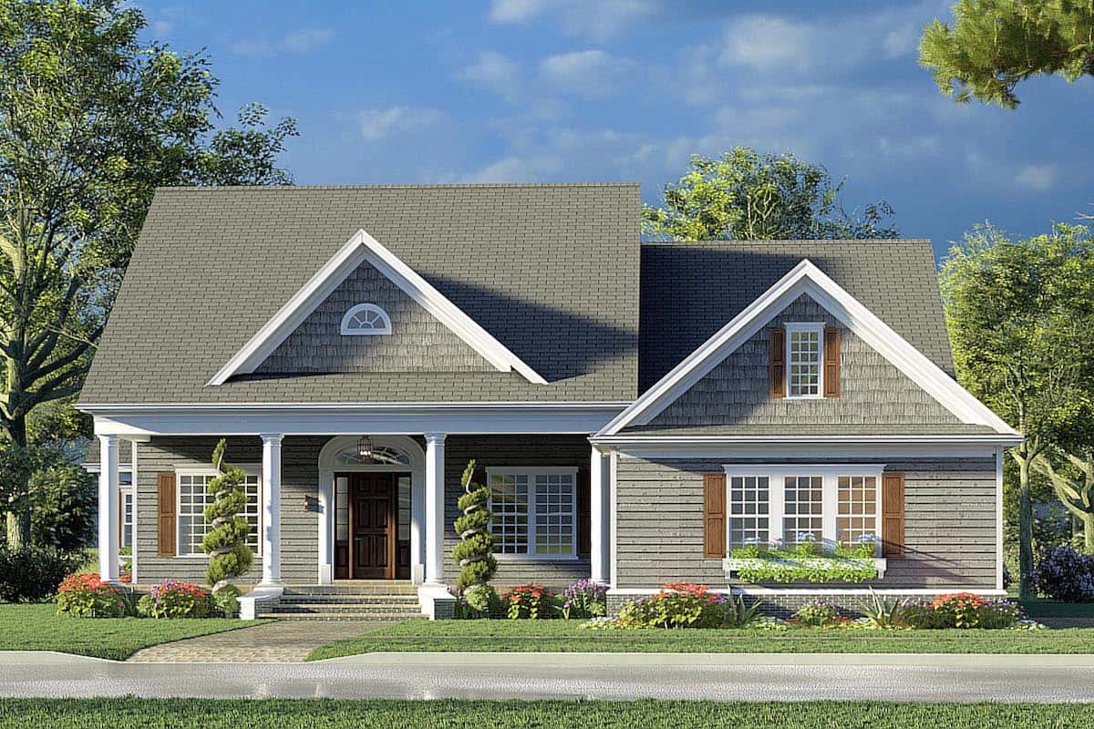 Cottage style house (ThePlanCollection: Plan #193-1193)