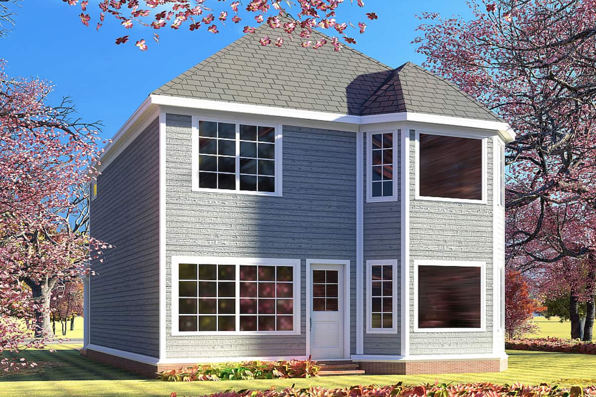 Rear View of this 3-Bedroom, 1769 Sq Ft Plan - 193-1194
