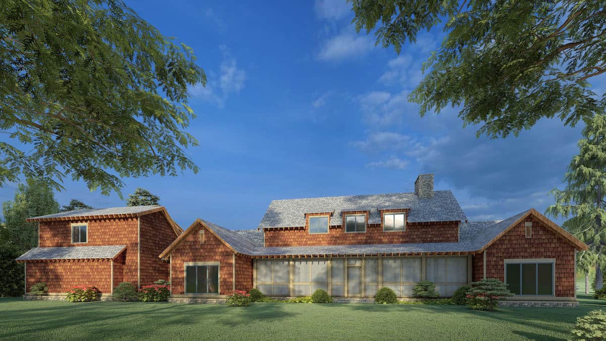 Rear View of this 33-Bedroom, 2765 Sq Ft Plan - 193-1195