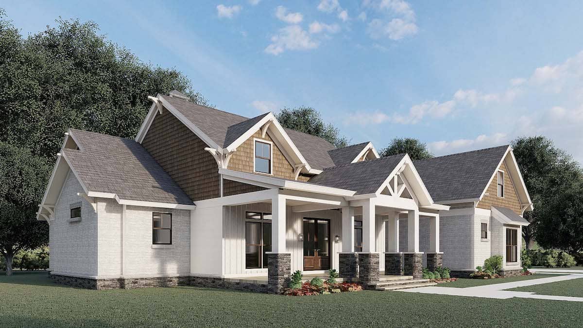 Left Side View of this 3-Bedroom, 2351 Sq Ft Plan - 193-1196