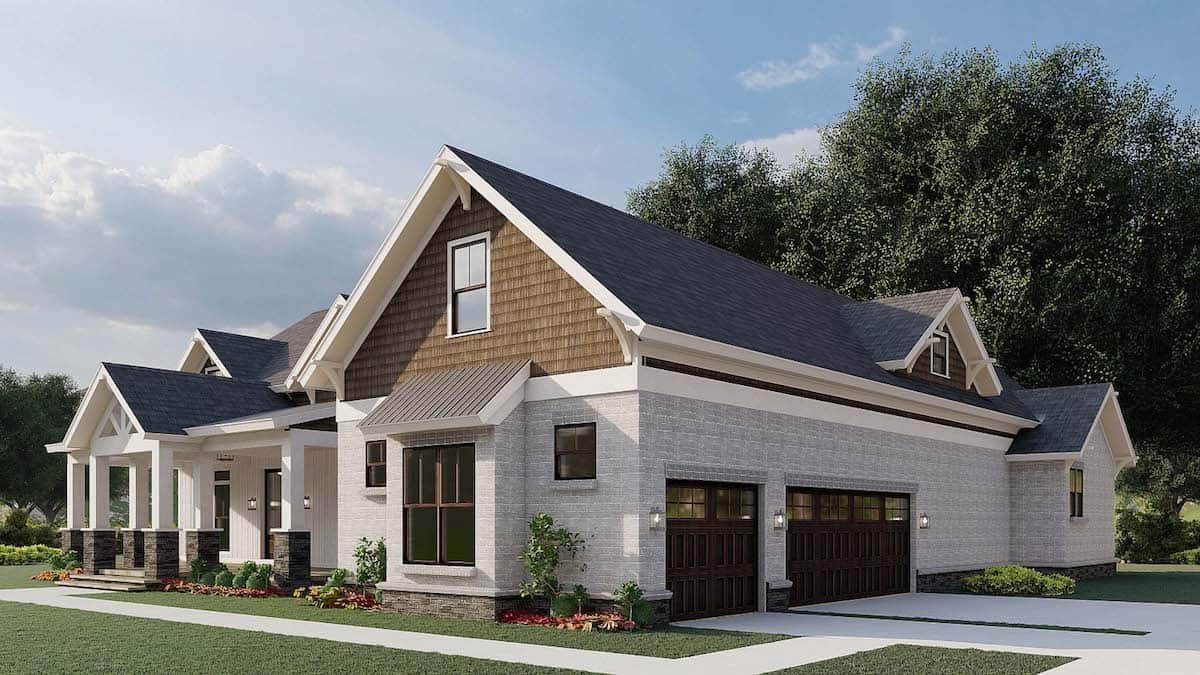 Right Side View of this 3-Bedroom, 2351 Sq Ft Plan - 193-1196