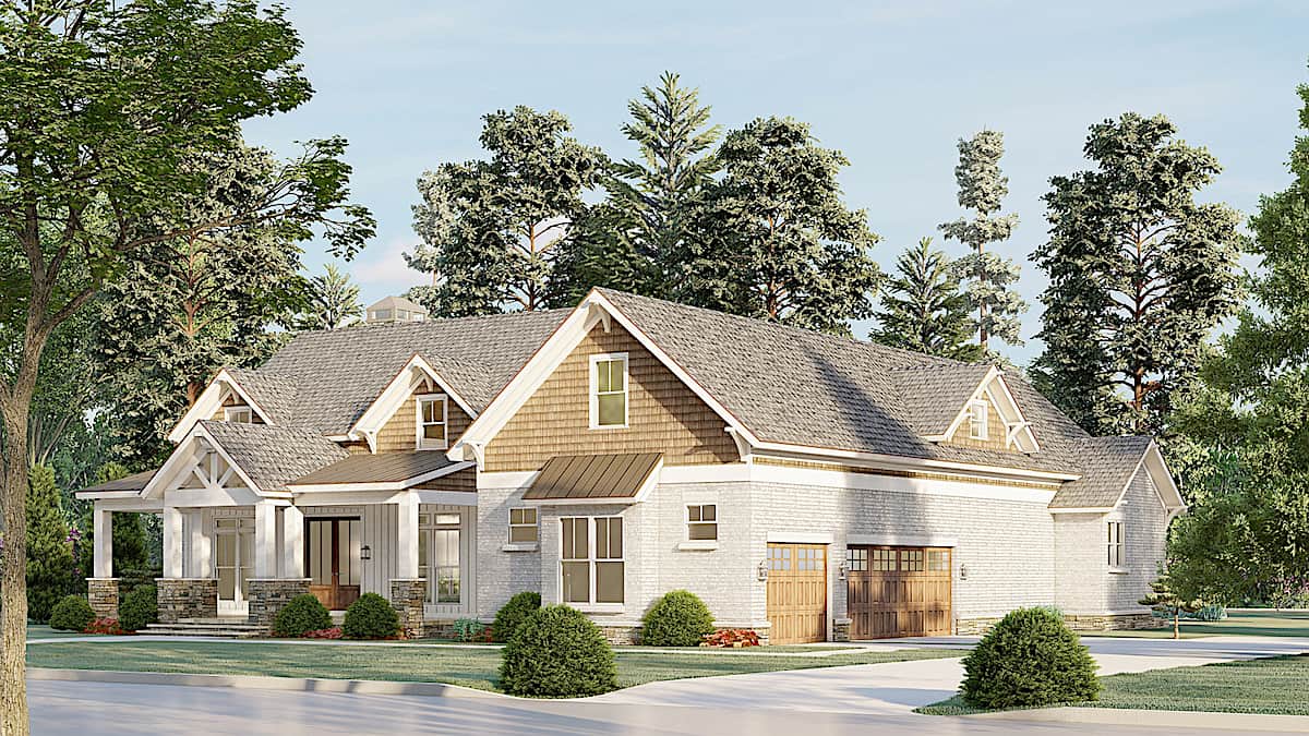 Right Side View of this 3-Bedroom, 2351 Sq Ft Plan - 193-1196