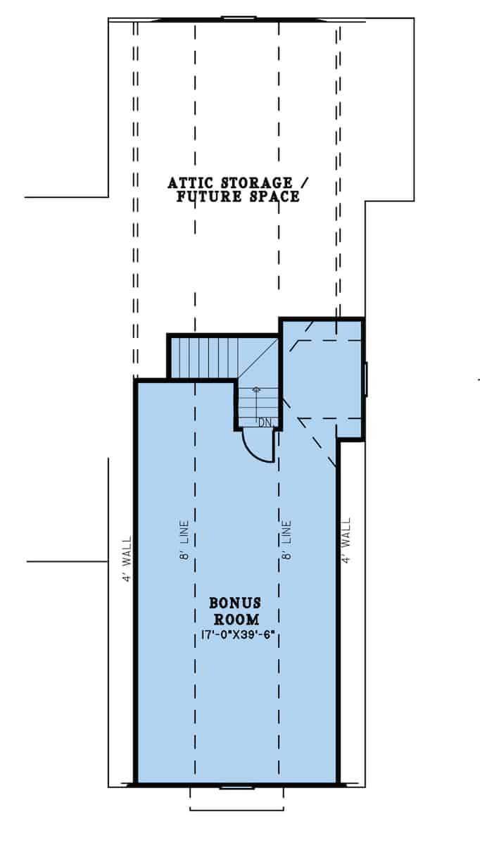 Bonus Room of Ranch Plan #193-1196