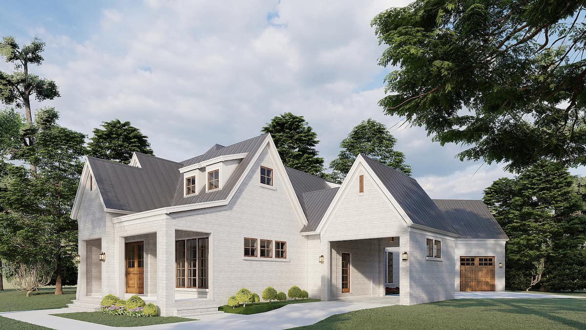Right Side View of this 3-Bedroom, 2782 Sq Ft Plan - 193-1198