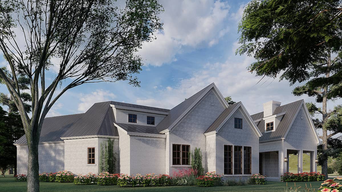 Rear View of this 3-Bedroom, 2782 Sq Ft Plan - 193-1198