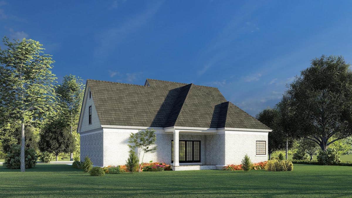 Rear View of this 3-Bedroom, 1684 Sq Ft Plan - 193-1199