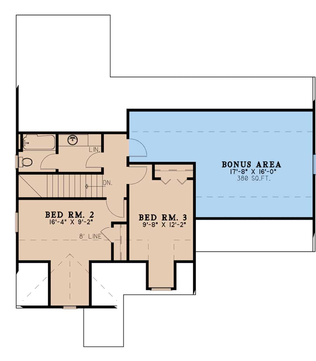 Upper Level of Acadian Plan #193-1199