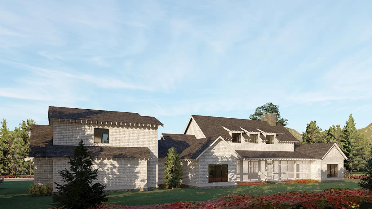 Rear View of this 3-Bedroom, 2765 Sq Ft Plan - 193-1200