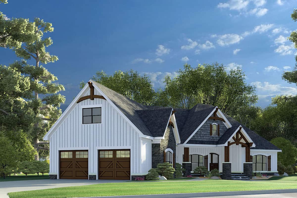 Side View of this 3-Bedroom, 2085 Sq Ft Plan - 193-1202