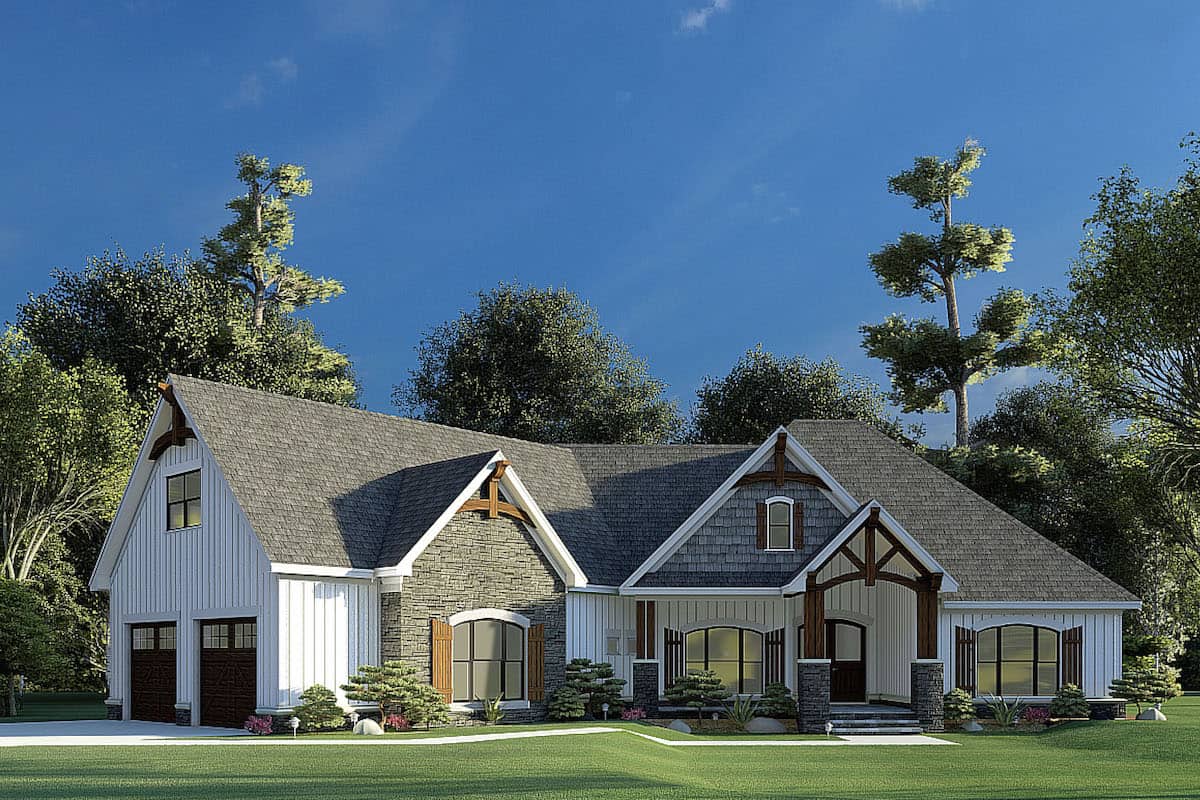 Front View of this 3-Bedroom, 2085 Sq Ft Plan - 193-1202