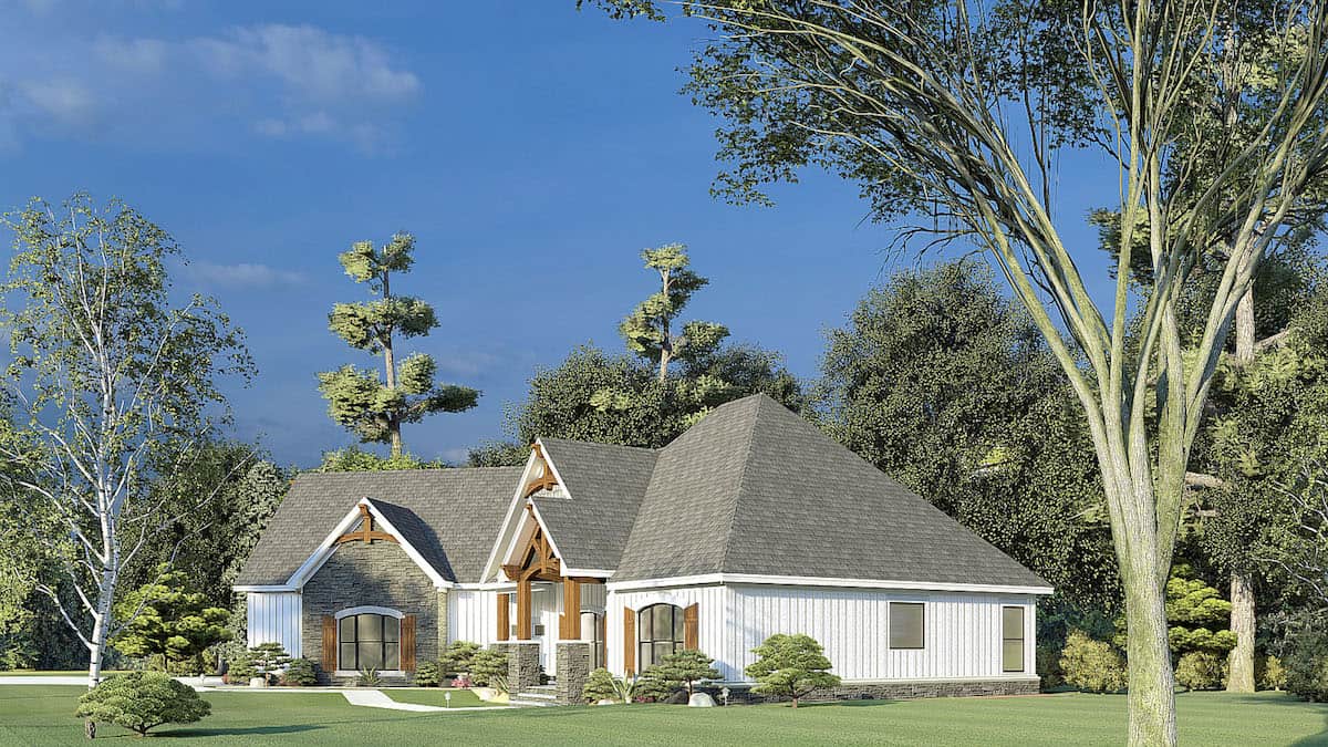 Right Side View of this 3-Bedroom, 2085 Sq Ft Plan - 193-1202