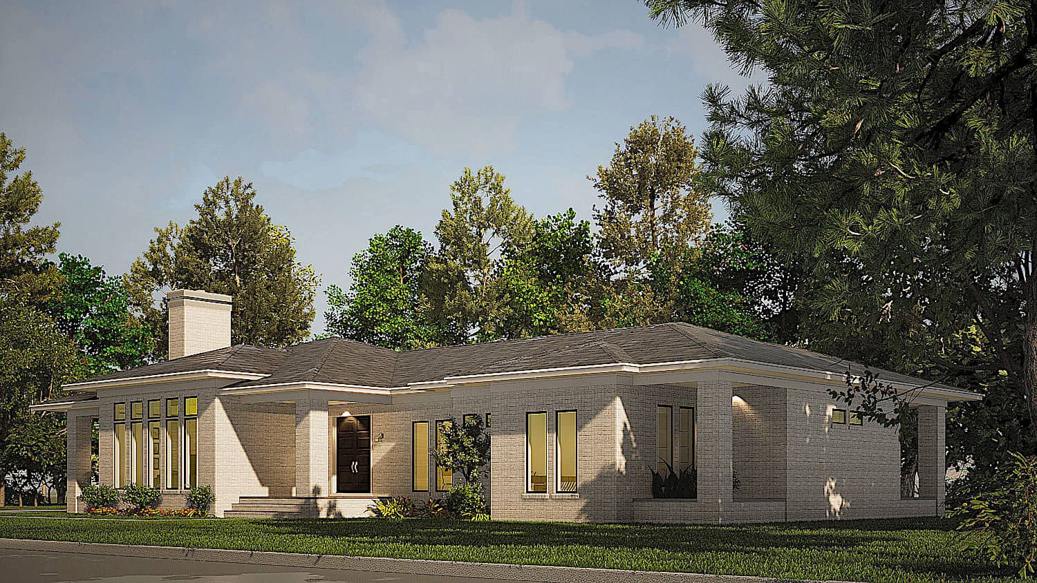 Right Side View of this 4-Bedroom, 3092 Sq Ft Plan - 193-1204