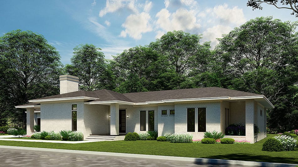 Right Side View of this 4-Bedroom, 3092 Sq Ft Plan - 193-1204