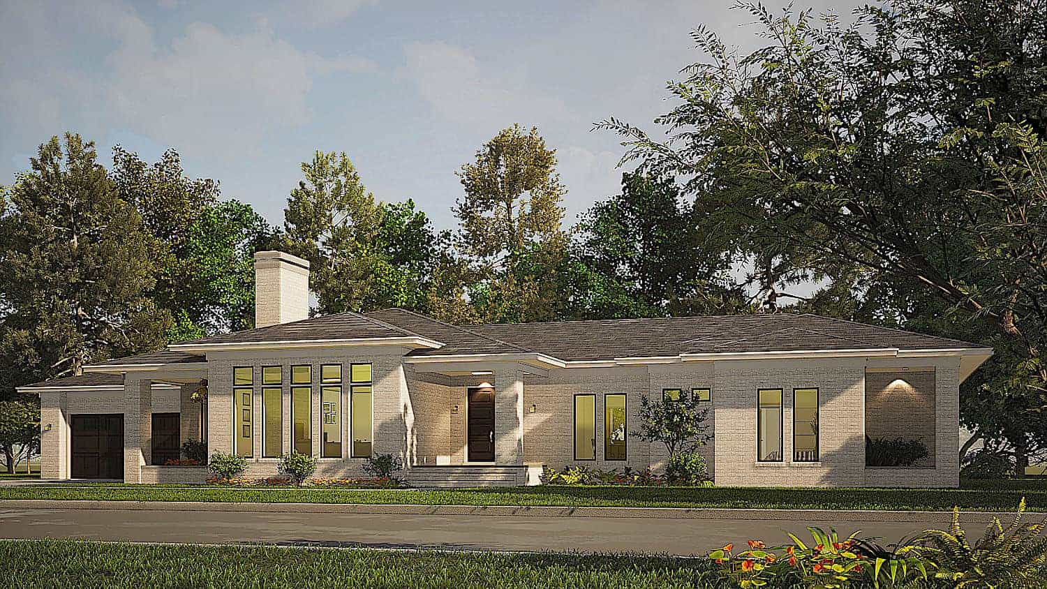 Front View of this 4-Bedroom, 3092 Sq Ft Plan - 193-1204