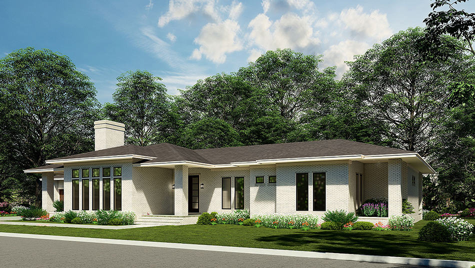 Front View of this 4-Bedroom, 3092 Sq Ft Plan - 193-1204