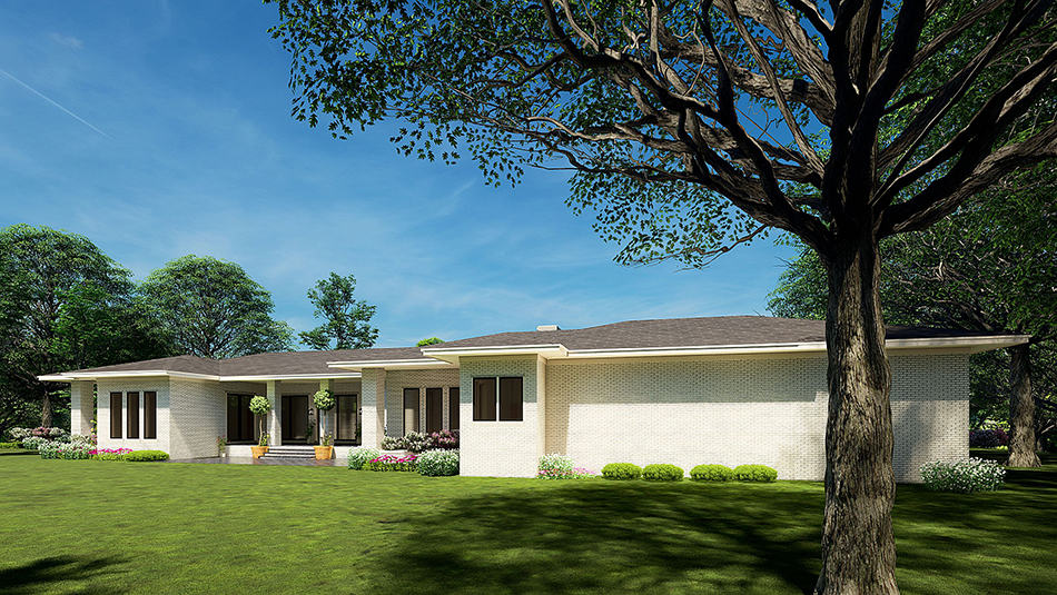 Rear View of this 4-Bedroom, 3092 Sq Ft Plan - 193-1204