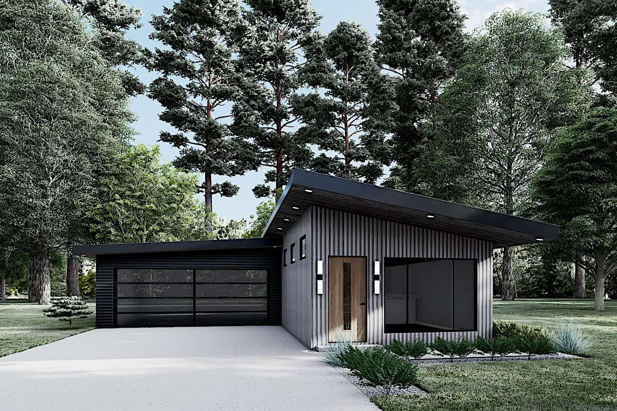 Contemporary style house (ThePlanCollection: Plan #193-1206)