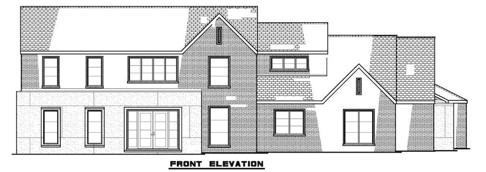Home Plan Front Elevation of this 5-Bedroom,5293 Sq Ft Plan -193-1207
